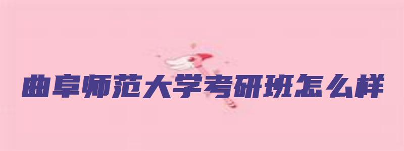 曲阜师范大学考研班怎么样