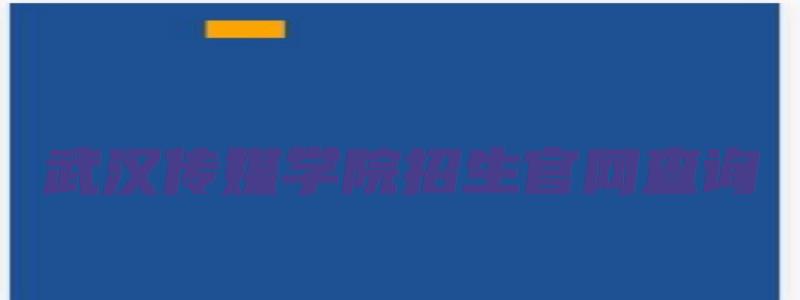 武汉传媒学院招生官网查询