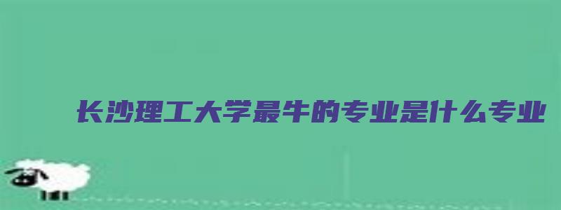 长沙理工大学最牛的专业是什么专业