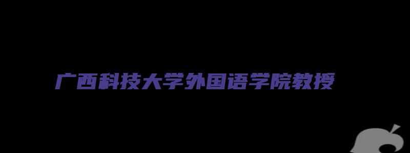 广西科技大学外国语学院教授