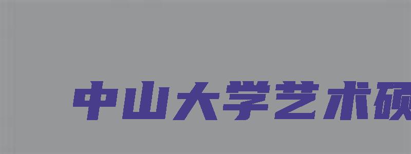 中山大学艺术硕士