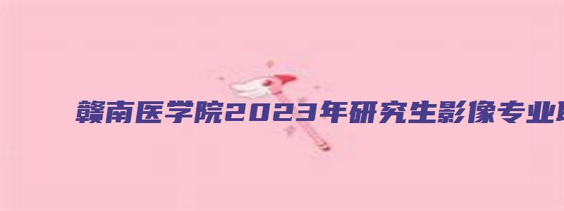 赣南医学院2023年研究生影像专业取分线