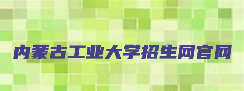 内蒙古工业大学招生网官网