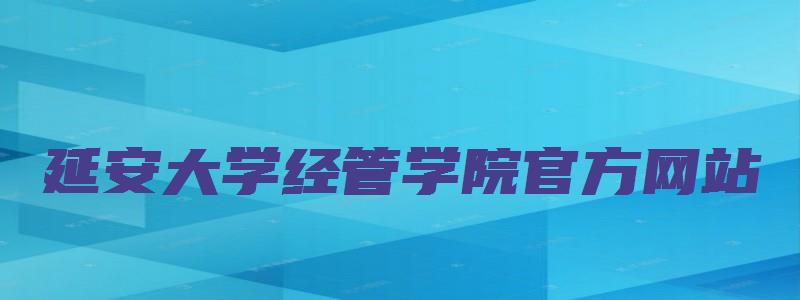 延安大学经管学院官方网站