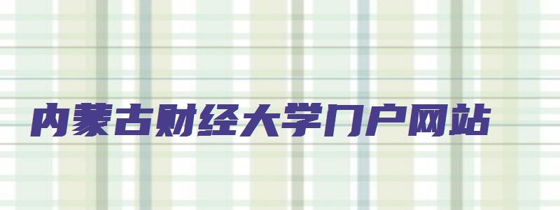 内蒙古财经大学门户网站