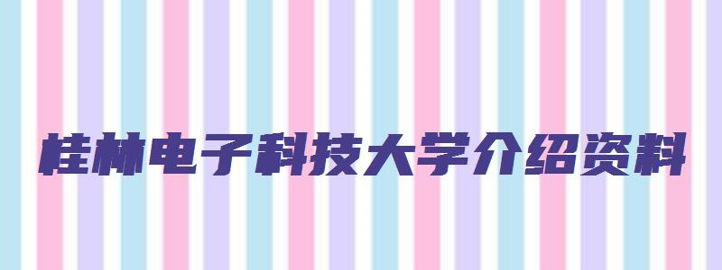 桂林电子科技大学介绍资料