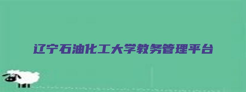 辽宁石油化工大学教务管理平台