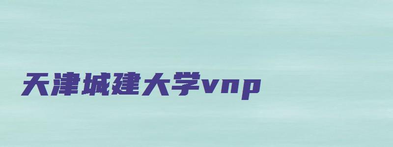 天津城建大学vnp