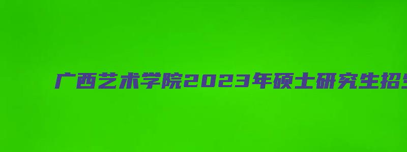 广西艺术学院2023年硕士研究生招生考试推迟公布初试成绩的通知