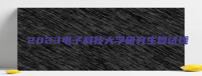 2023电子科技大学研究生复试线