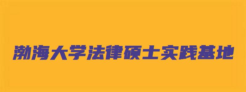 渤海大学法律硕士实践基地