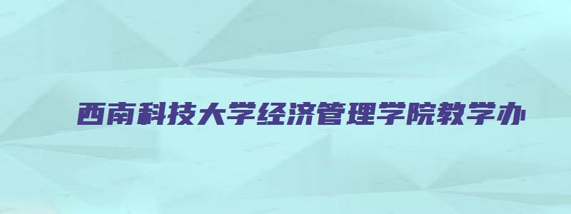 西南科技大学经济管理学院教学办