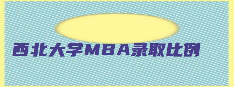 西北大学MBA录取比例